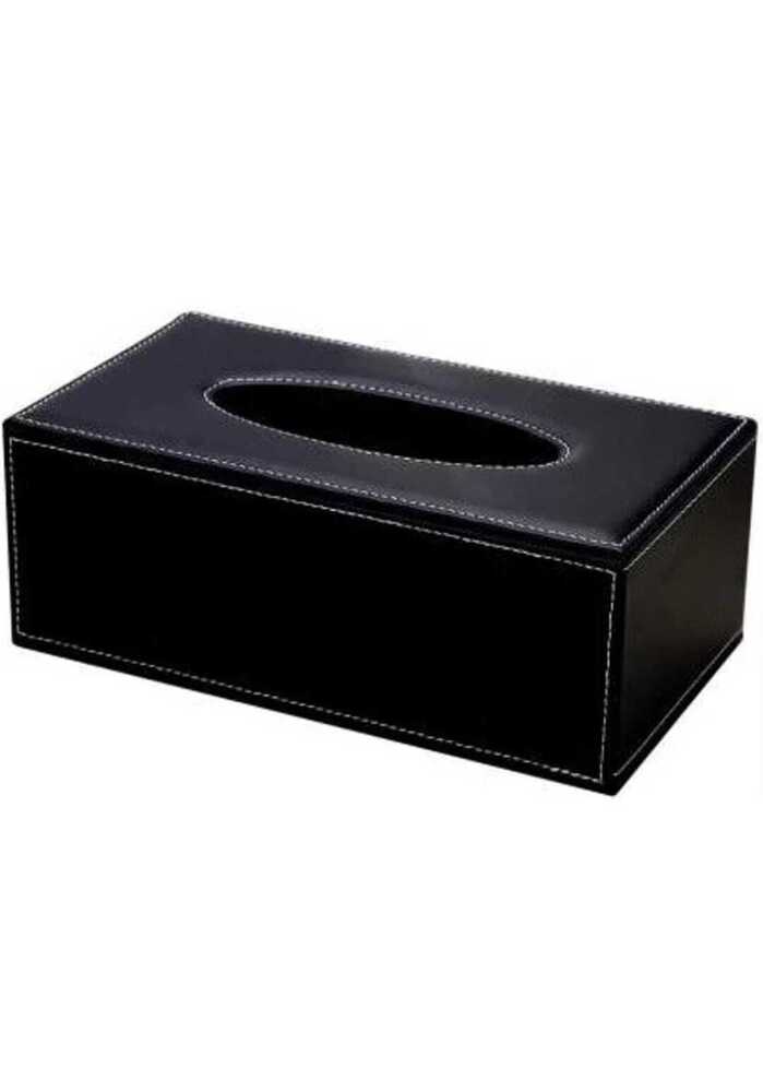 Leather tissue box
