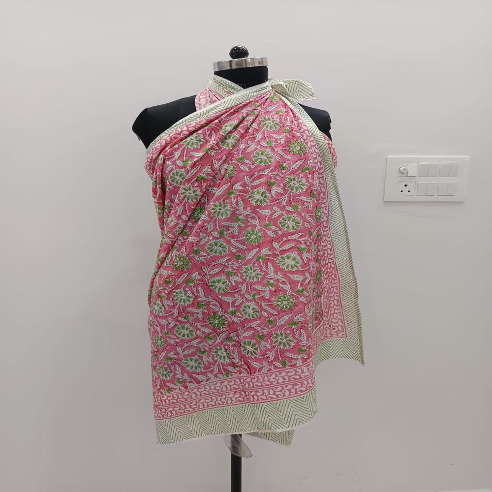 Beautiful Hand Block Printed Cotton Sarong