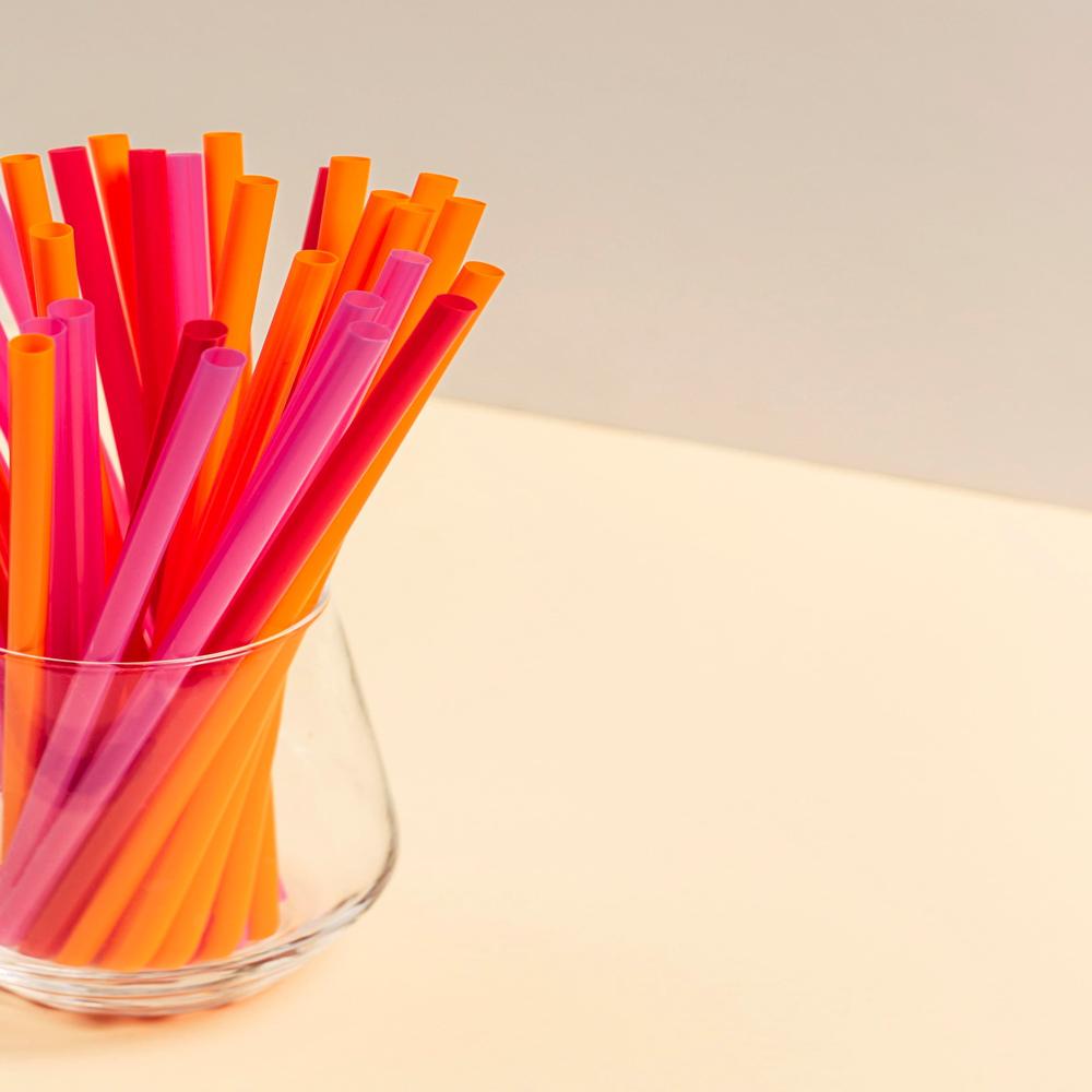 multicolor paper straw