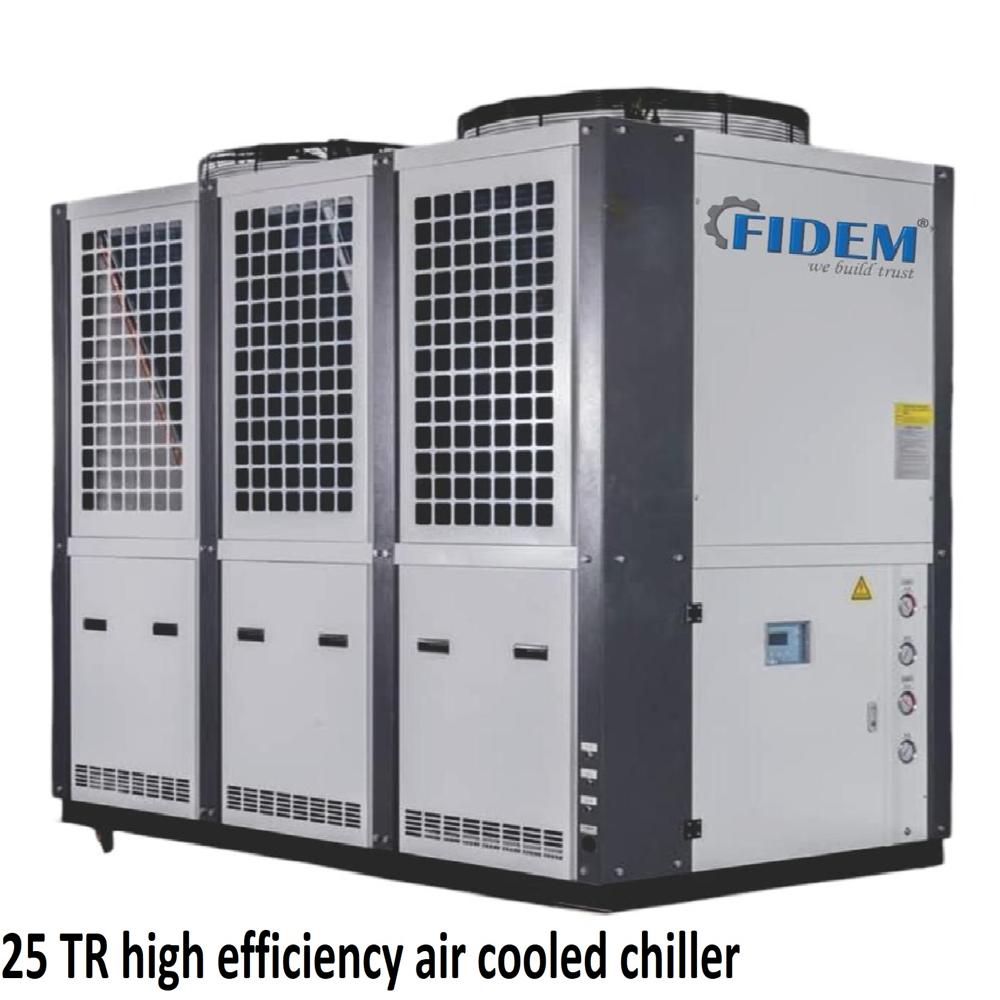 25 TR high efficiency air cooled chiller