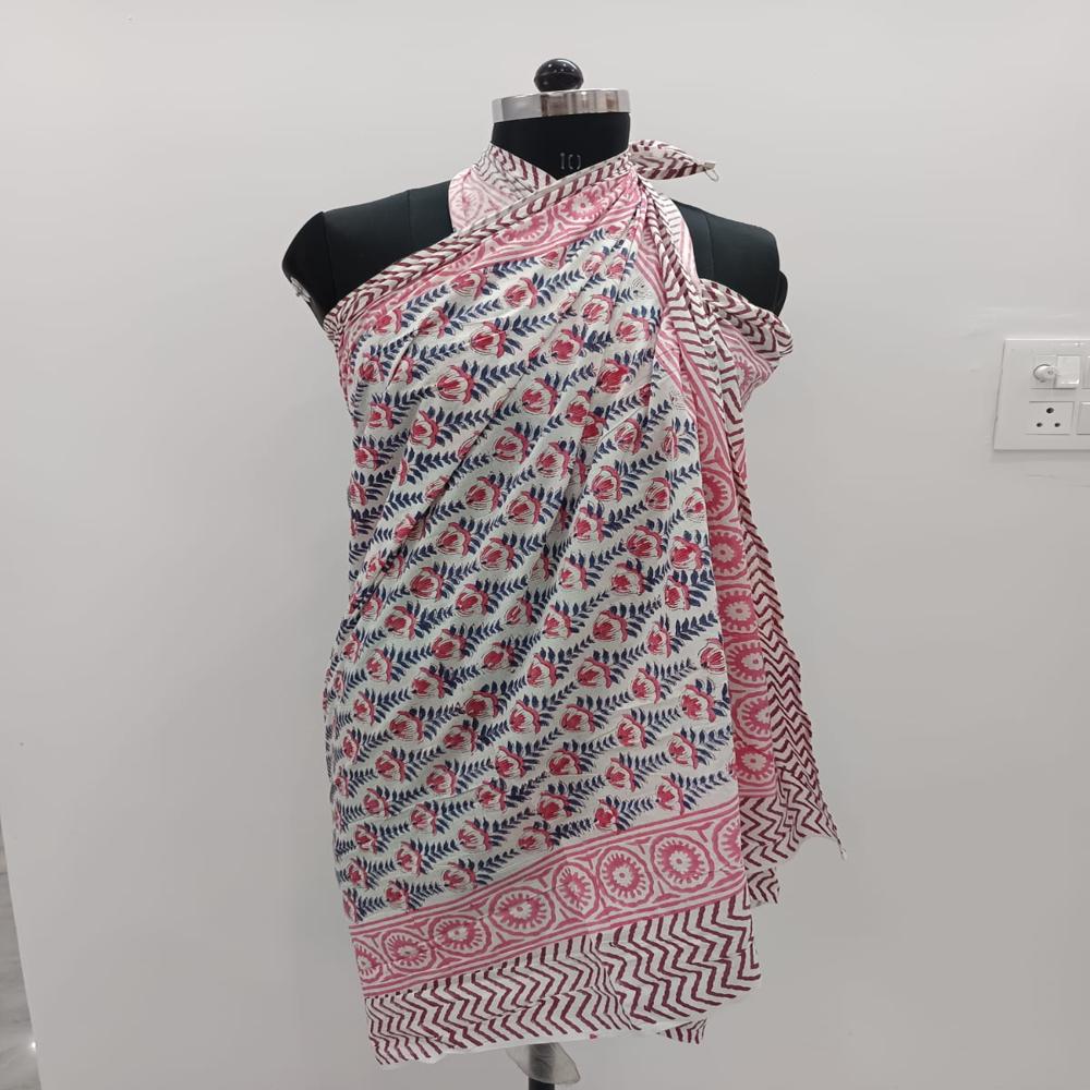 Floral Printed Cotton Sarong
