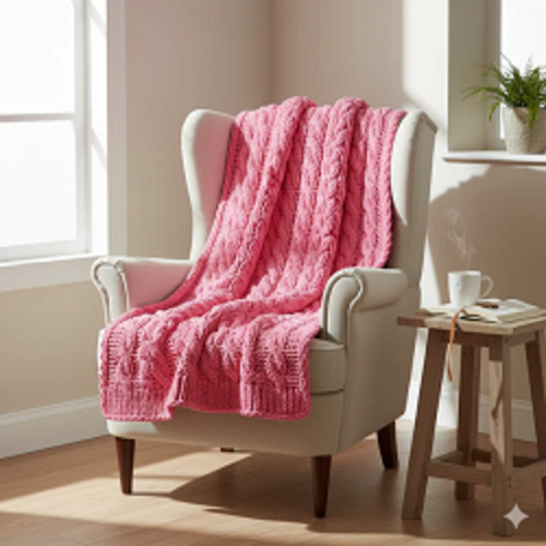 Baby Soft Blankie Wool Yarn - Bright pink