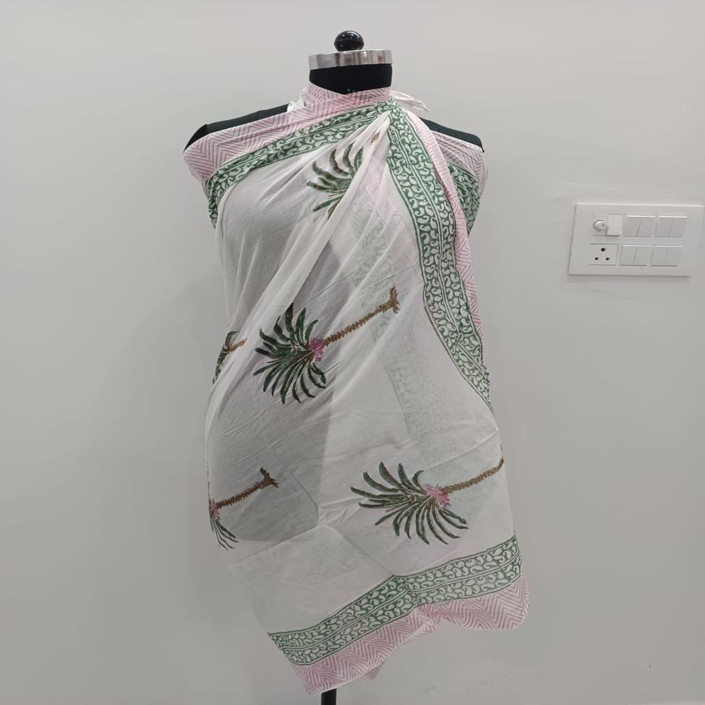 Hand Block Printed Cotton Sarong