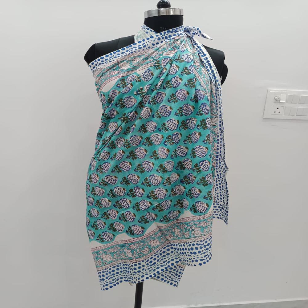 Hand Block Printed Cotton Sarong