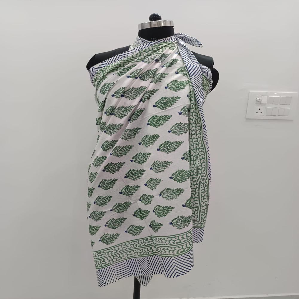 Hand Block Printed Cotton Sarong