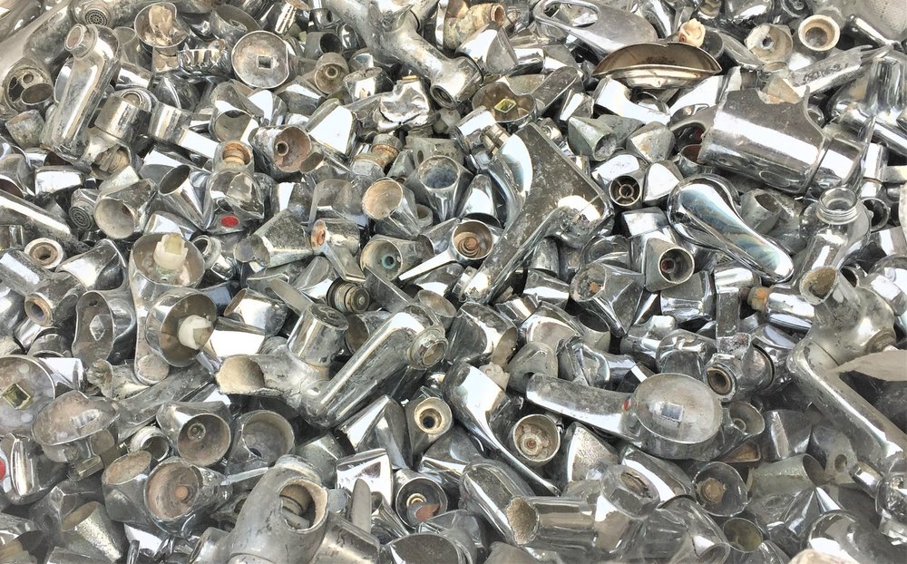 Zinc Scrap - Color: Silvery-gray / Dull Gray (Oxidized Surface)