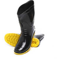 Agarson Bahubali Gumboots - Rubber Upper Pvc Outsole, 11.5 Inch Black, Composite Toe, Slip Oil Chemical Resistant