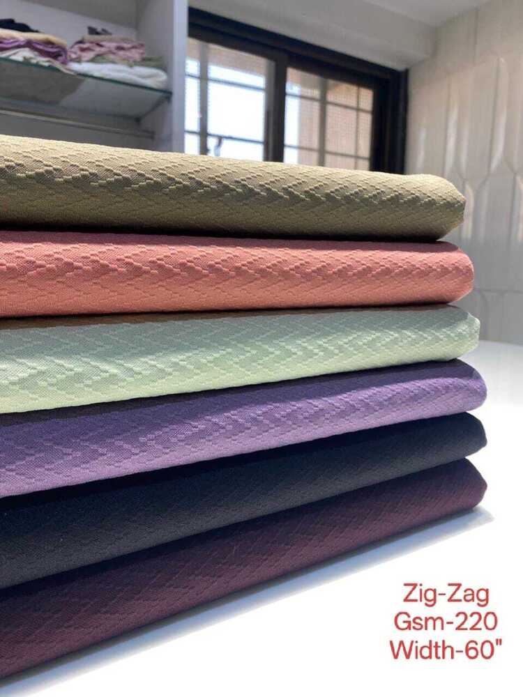 60 Inch 220 GSM Zig-Zag Knitted Fabric