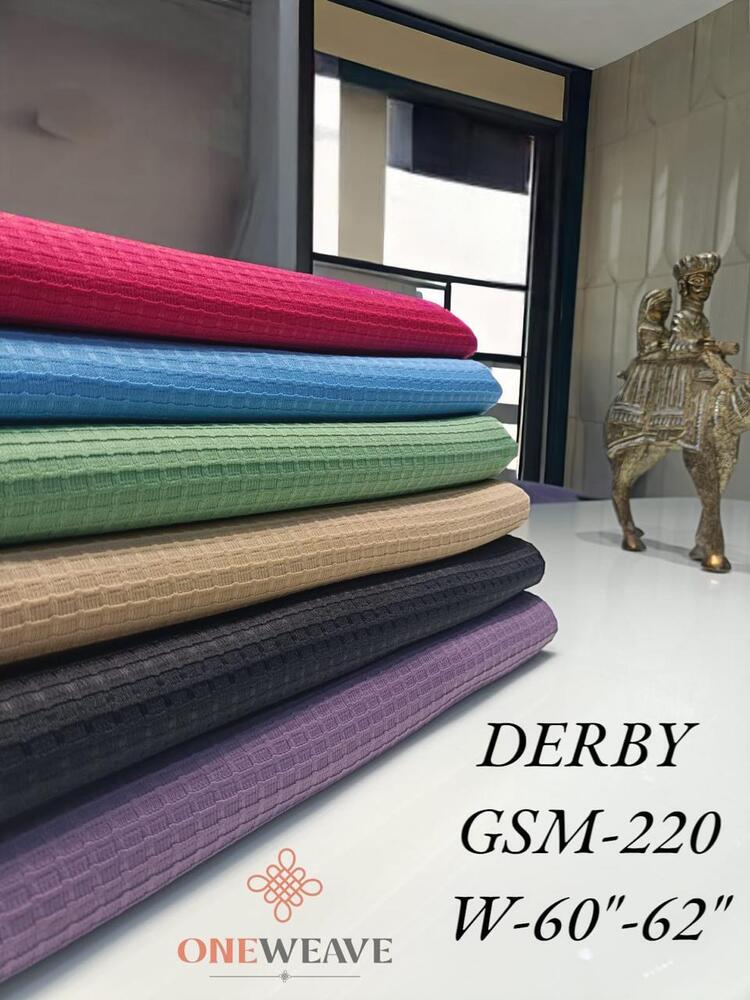 60X62 Inch 220 GSM Derby Knitted Fabric
