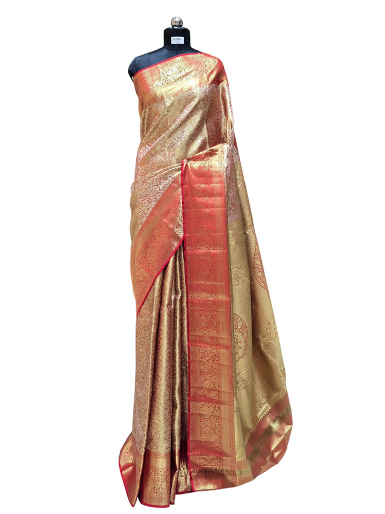 Embossed Tissue Kanjivaram Saree Embossed Tissue Kanjivaram Saree