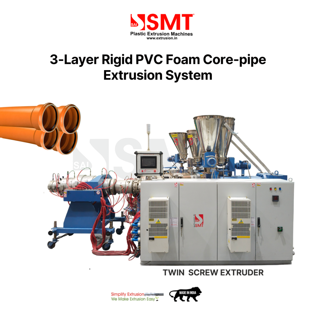 3-Layer Rigid PVC Foam Core Pipe Extrusion System