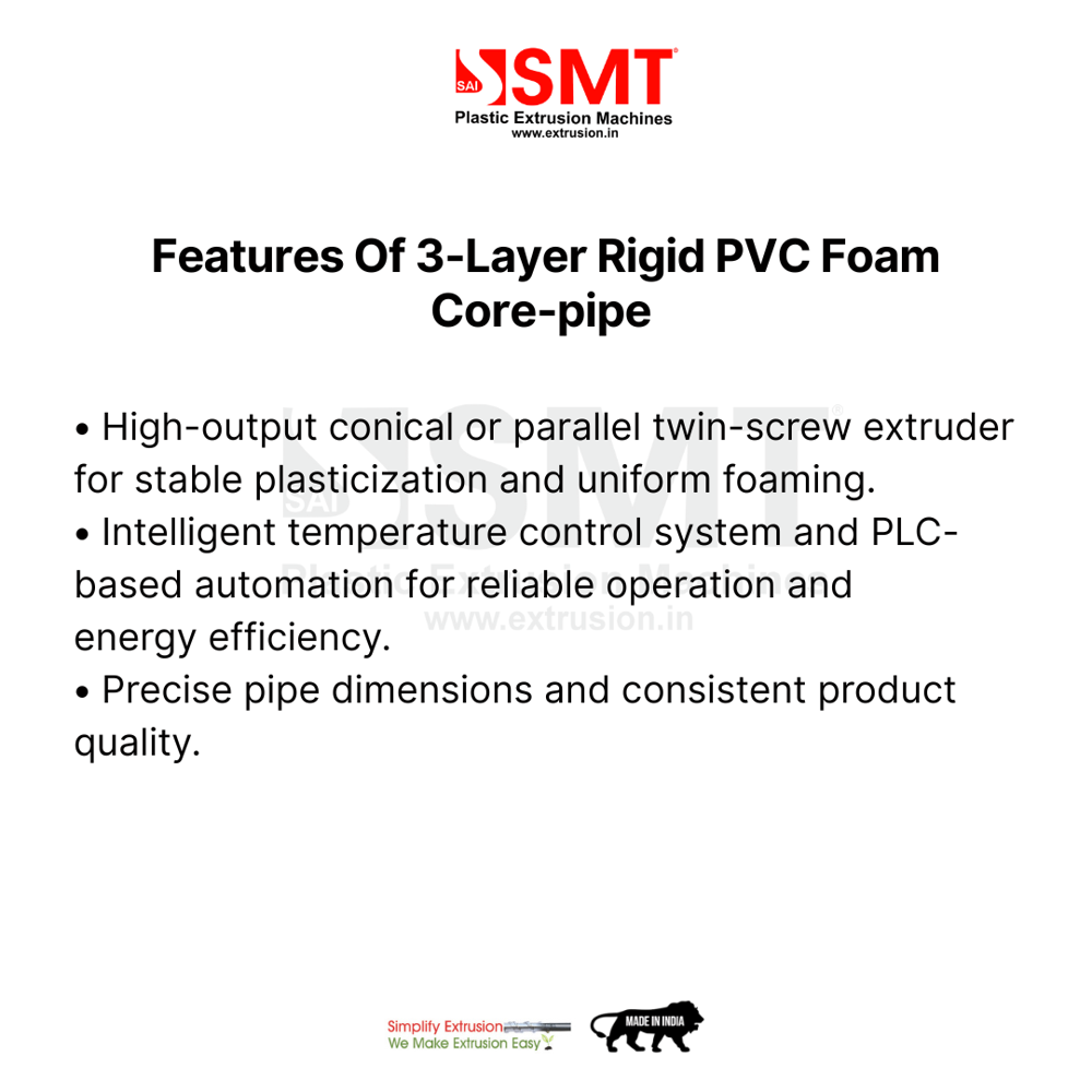 3-Layer Rigid PVC Foam Core Pipe Extrusion System