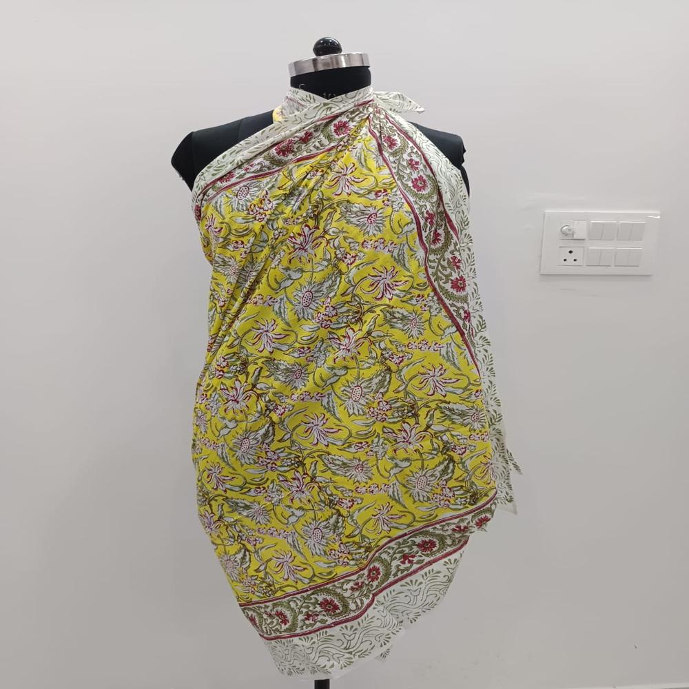 Hand Block Printed Cotton Sarong