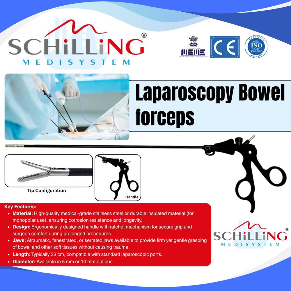 Schilling Laparoscopy Bowel Forceps - Application: Hospital