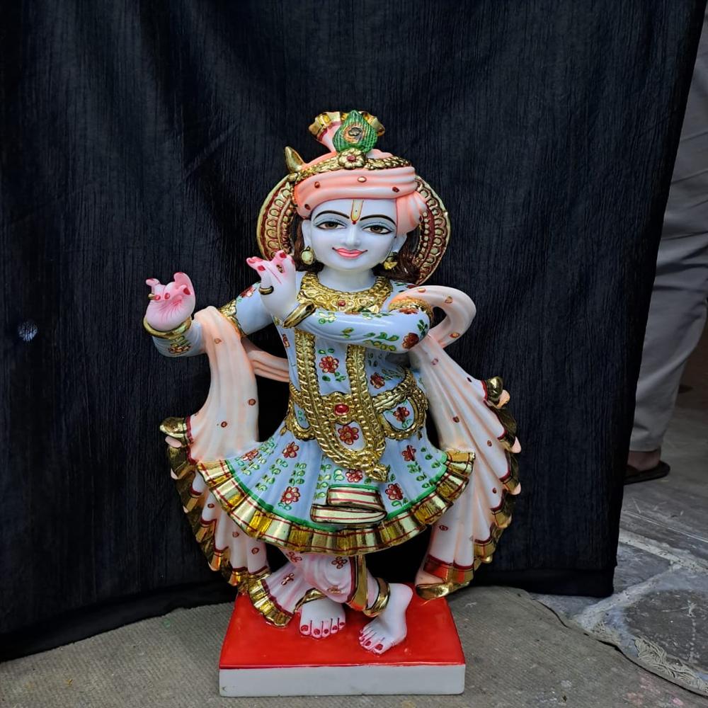Marble Krishan ji Moorti