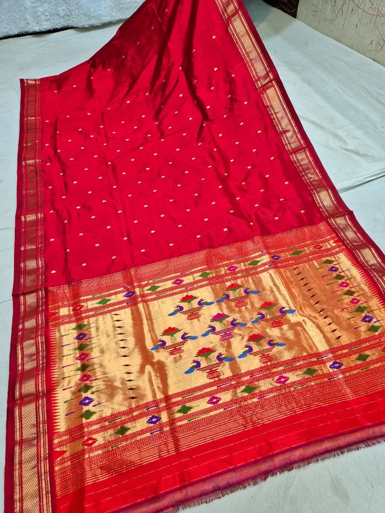 Pure Silk Yeola Handloom Double Pallu Paithani Sarees