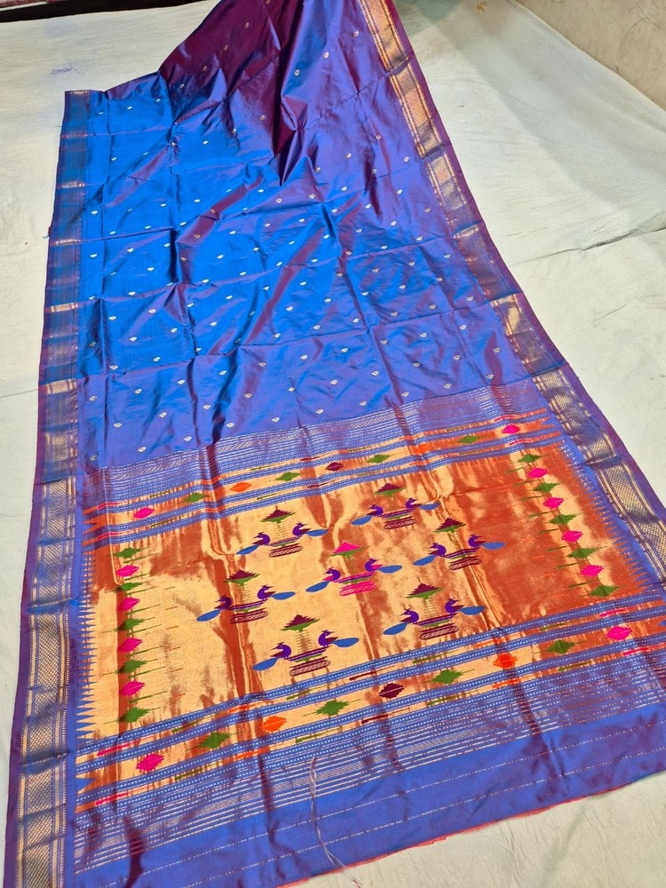 Pure Silk Yeola Handloom Double Pallu Paithani Sarees