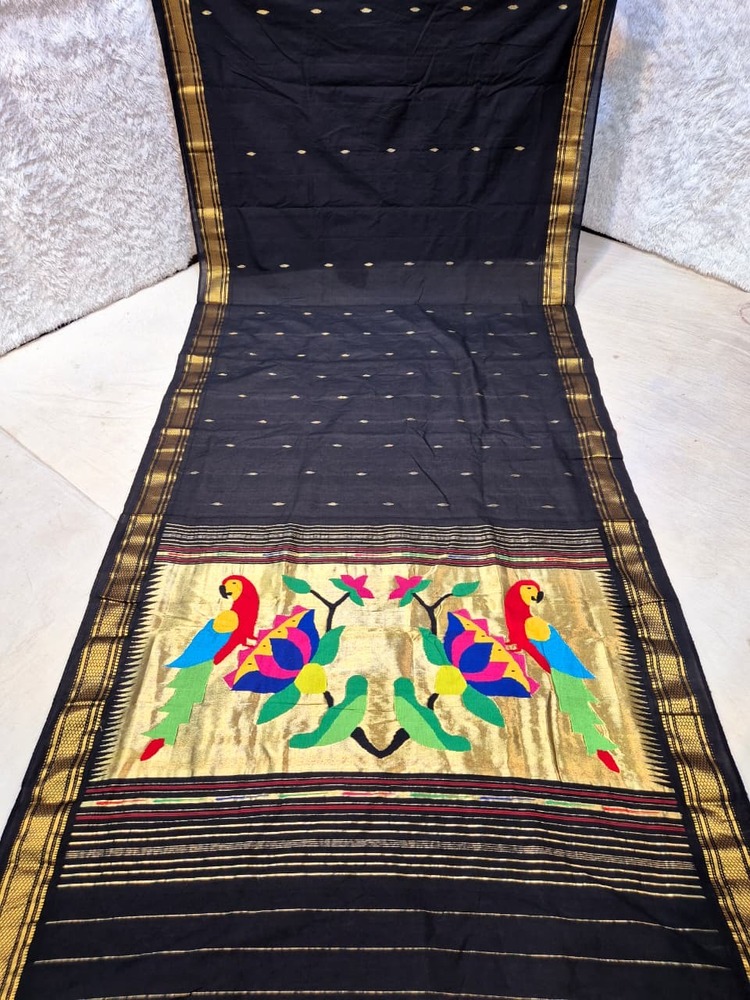 Pure Cotton Silk Yeola Handloom Narali Border Saree