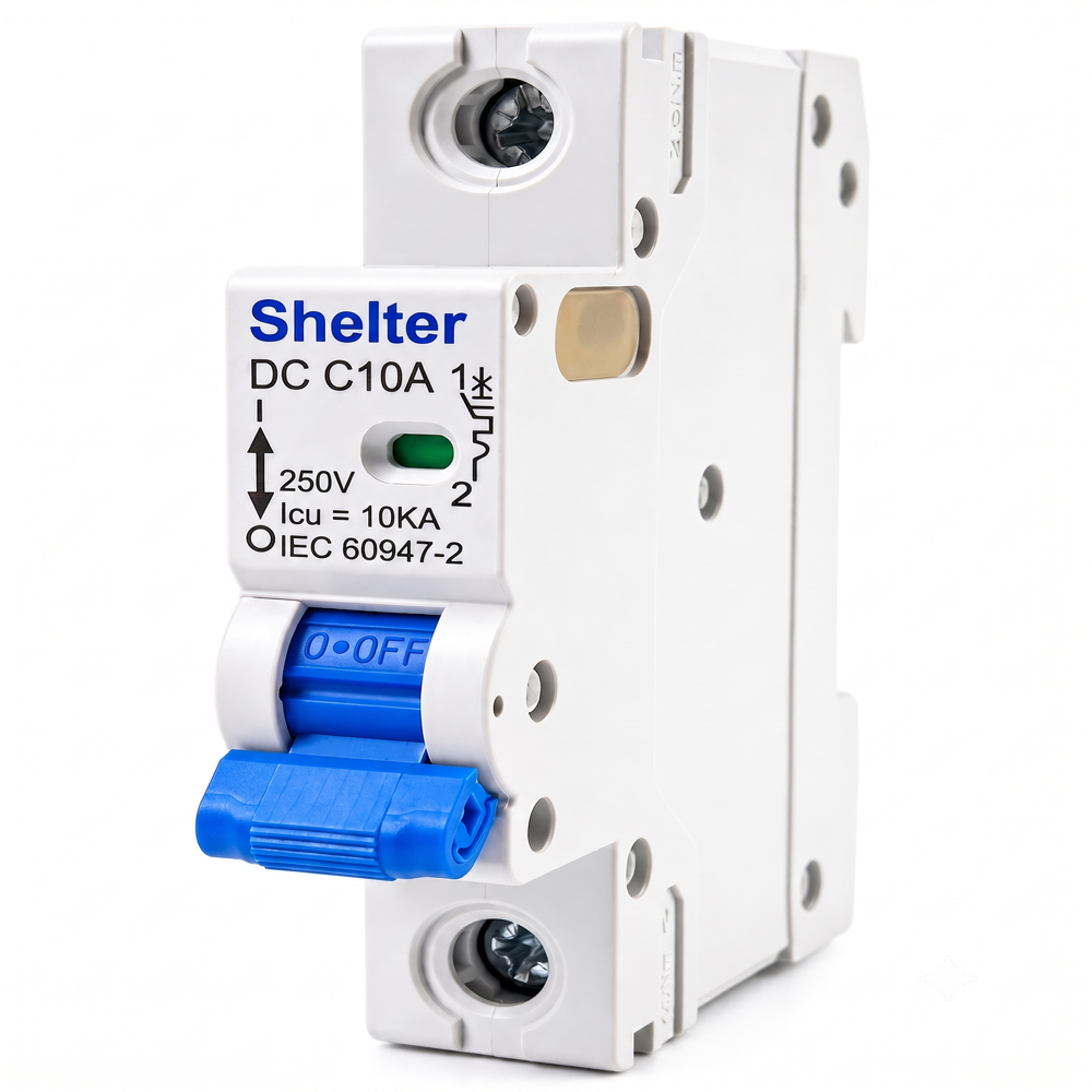 Shelter Sp 10A 250V Dc Mcb - Material: Flame-Retardant Thermoplastic