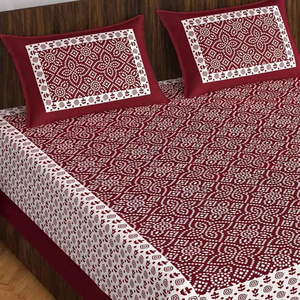 Hand Block Printed Cotton Bedsheet - Density: 1 Gram Per Cubic Centimeter(g/cm3)
