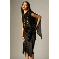 Fancy Designer Top - Color: Black