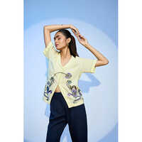 Half Sleeve Designer Shirt - Color: Lime