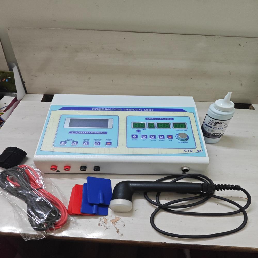 TNT 4 in 1 IFT MS Tens Ultrasonic Physiotherapy Machine Equipment Electrotherapy Combo For All Pain Relief Device Physiotherapy