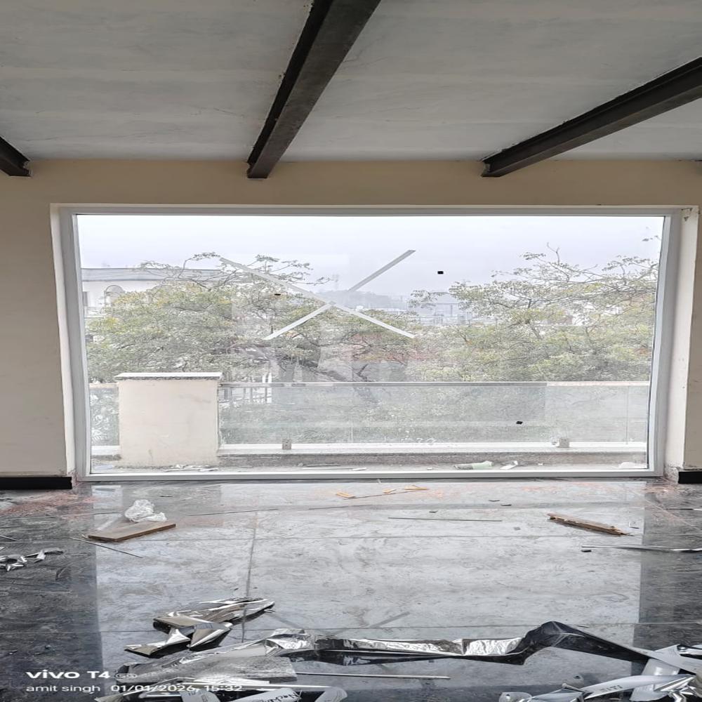 UPVC FIX WINDOW 10 MM TOUGHENED GLASS