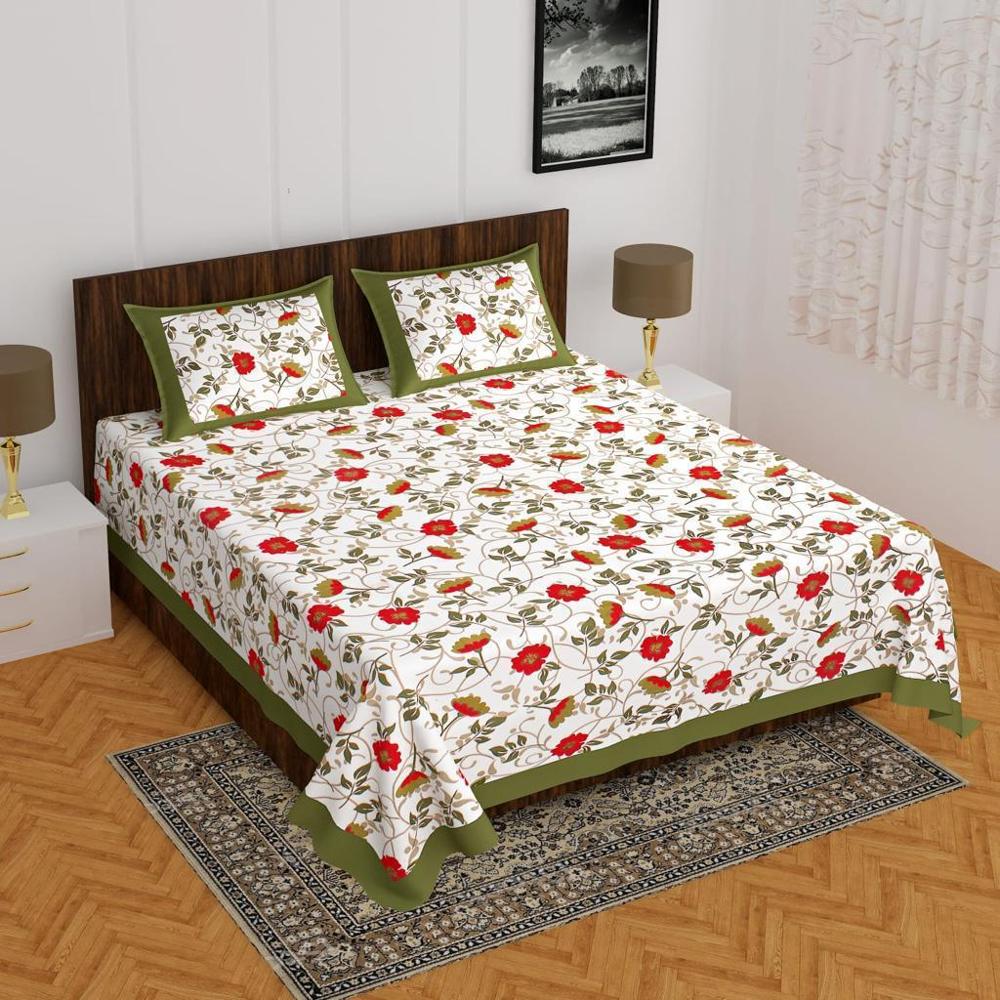 Hand Block Printed Cotton Bedsheet - Color: Multi