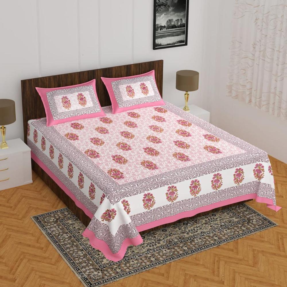 Hand Block Printed Cotton Bedsheet - Color: Multi