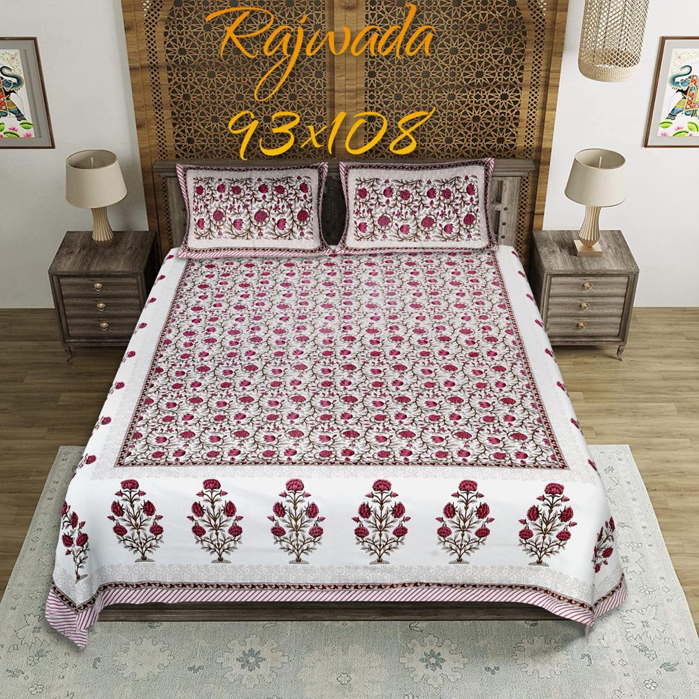 Hand Block Printed Cotton Bedsheet