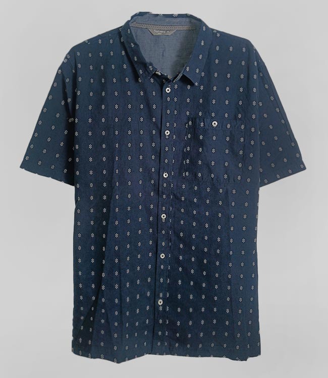 M11448 Nutmeg Mens Printed Woven Shirts