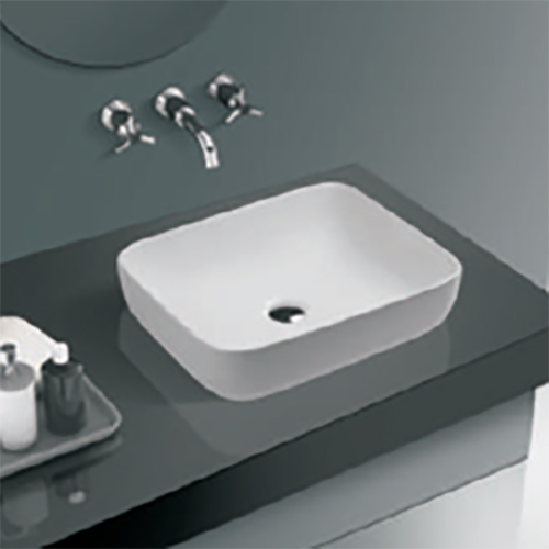 Fine Square White Vessel Basin