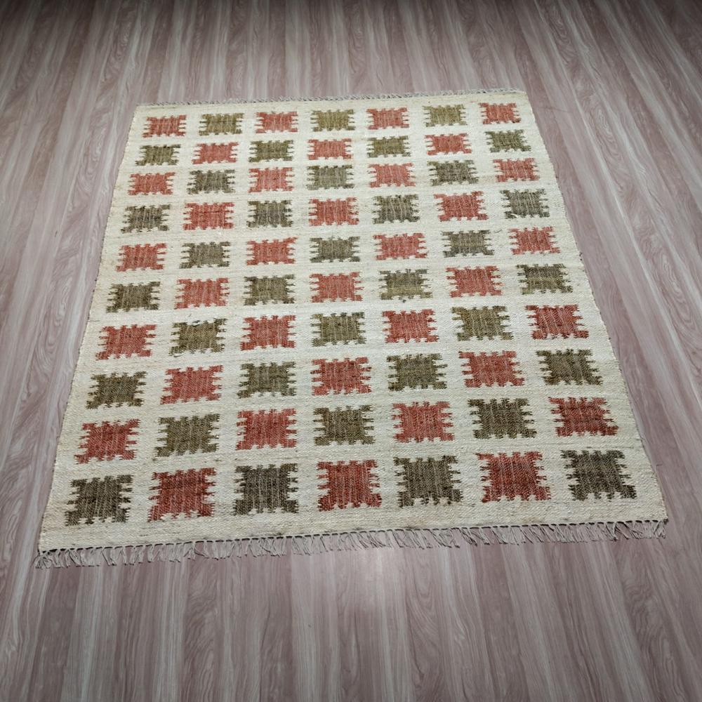 Cotton jute rug