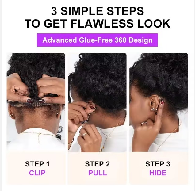 The Devote 360 HD Full Lace Glueless Wig | Indian Virgin Hair Deep Curly Drawstring Wig