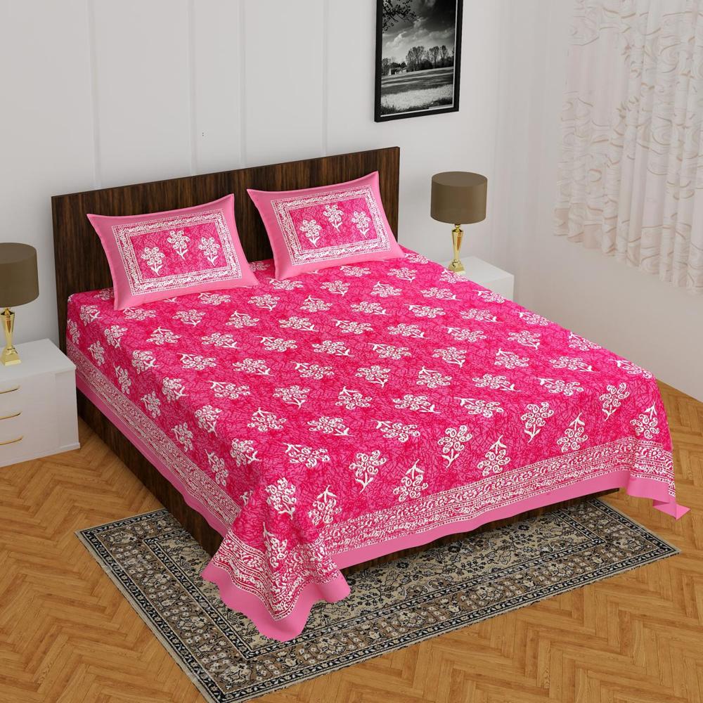 Hand Block Printed Cotton Bedsheet