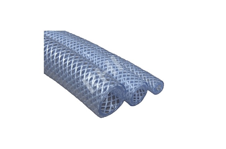 Nylon Braided Hose Pipe - Silicon Material, Rigid Size Options, Transparent Color | Designed For Industrial Applications With 1-year Warranty