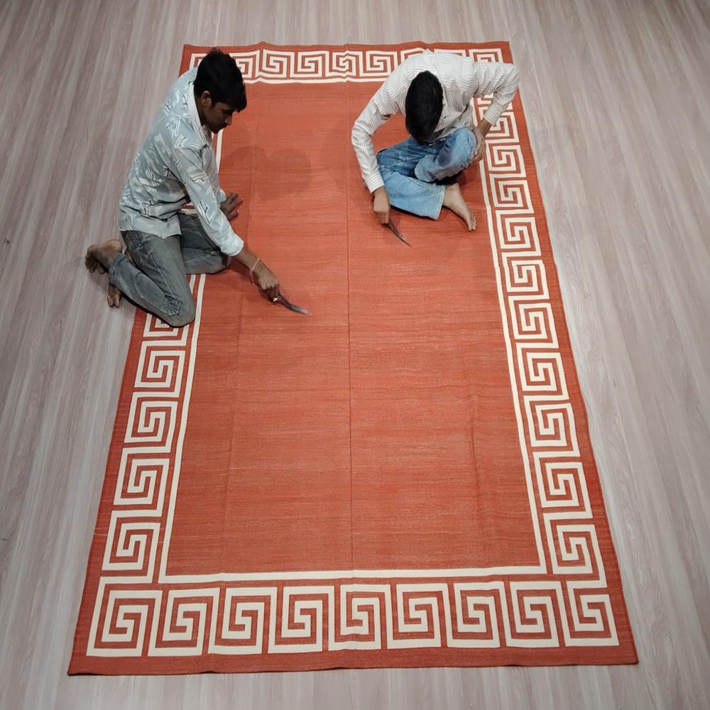 cotton flat weave rug