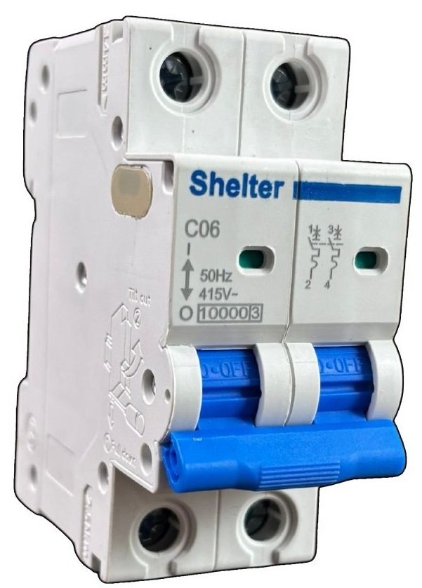 Shelter Dp 06a Ac Mcb - Material: Fire-retardant Abs Plastic