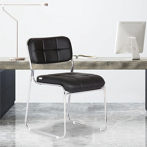 Black Da Urban Auston Visitor Study Chair Without Arms