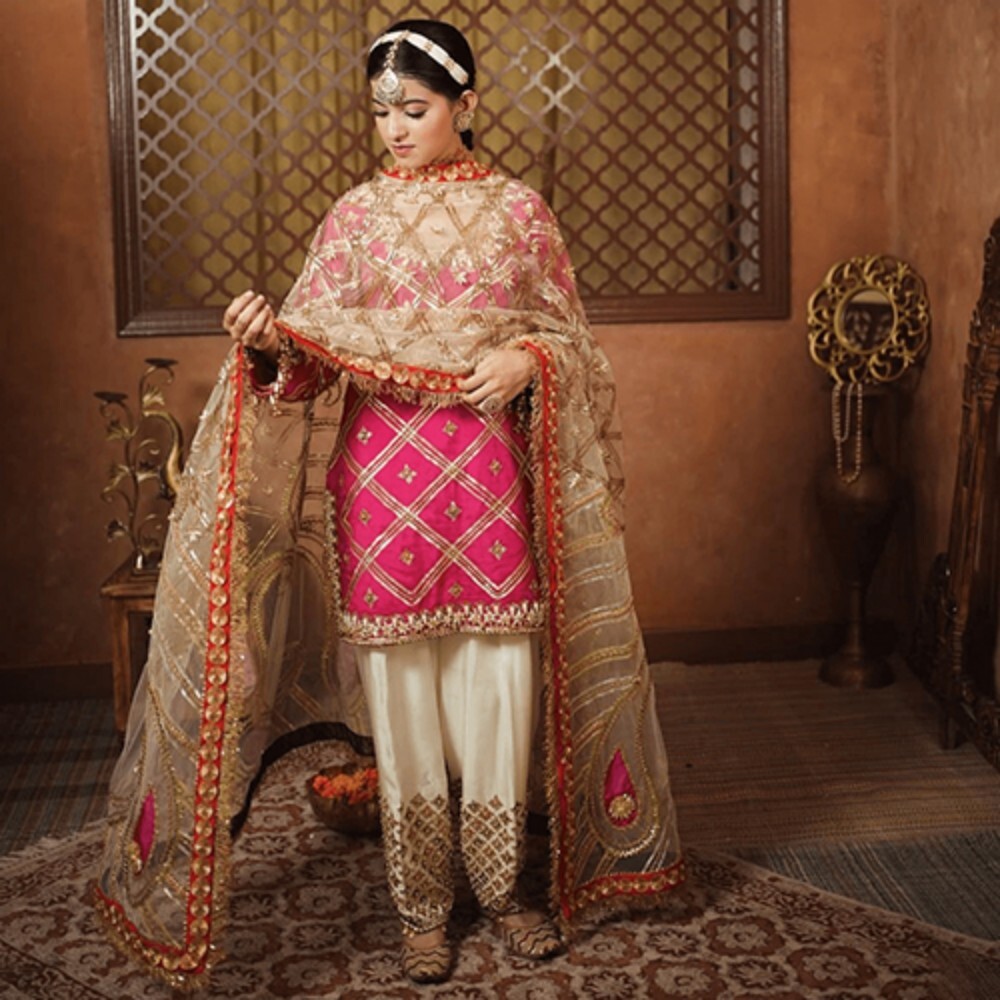 Organza Glass Shirt Upada Bottom Nylon Organza Dupatta - Color: Multicolor