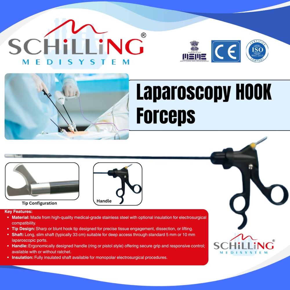 Schilling Laparoscopy Hook Forceps - Application: Hospital