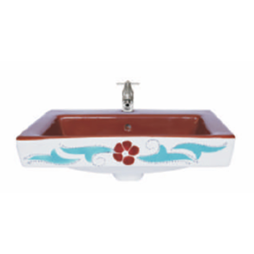 18X13 Red Brown Wash Basin