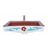 18X13 Red Brown Wash Basin