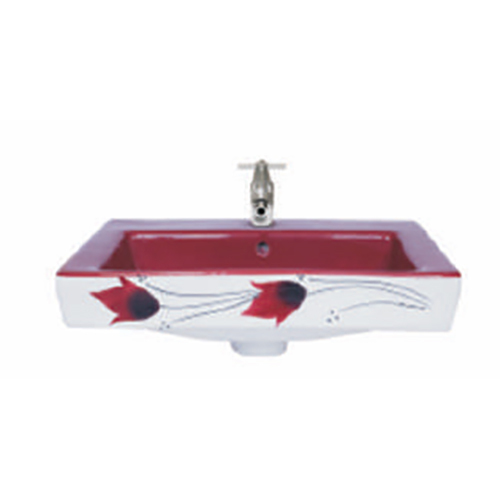 18X13 Burgandy Wash Basin