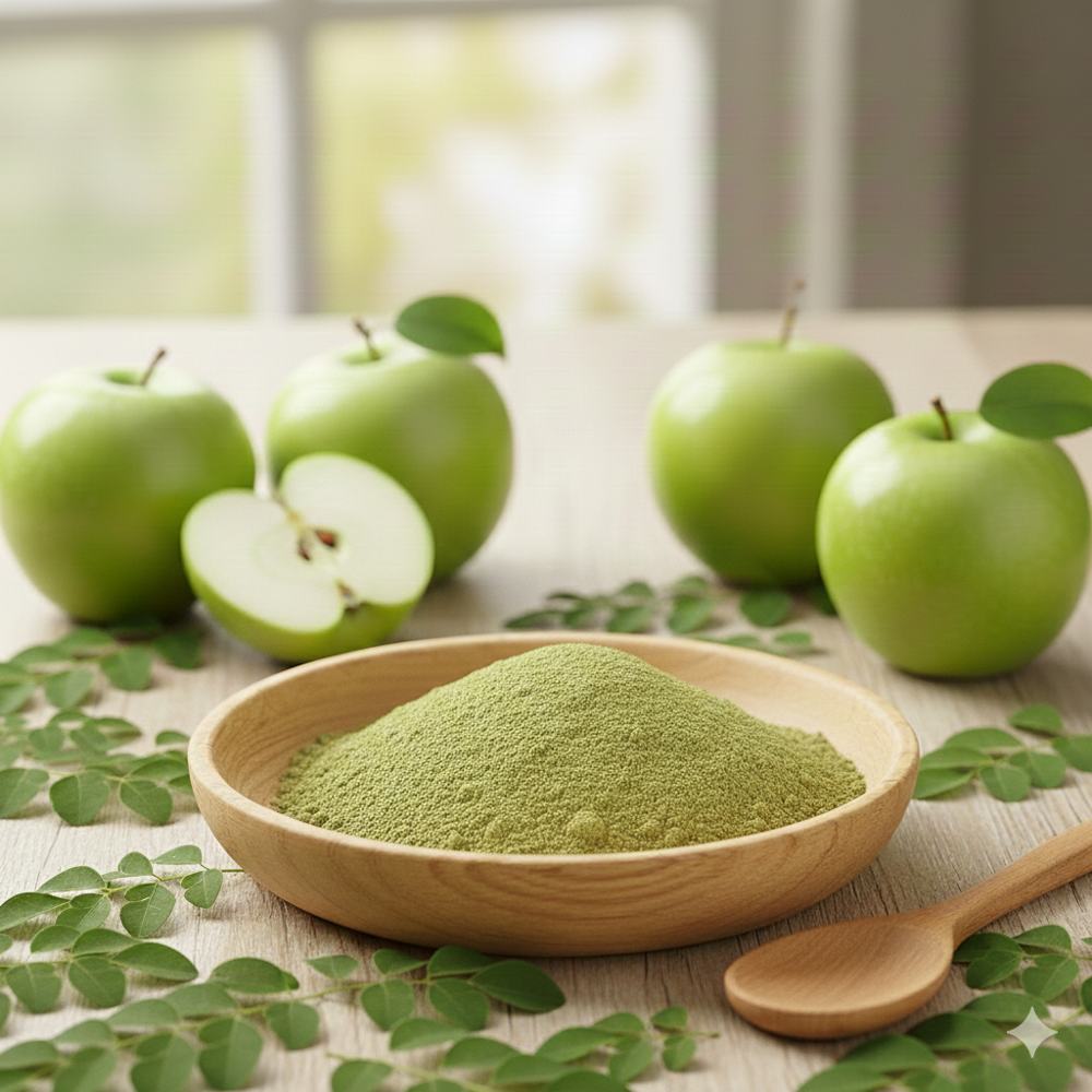 Green Apple Flavored Moringa Leaves Powder