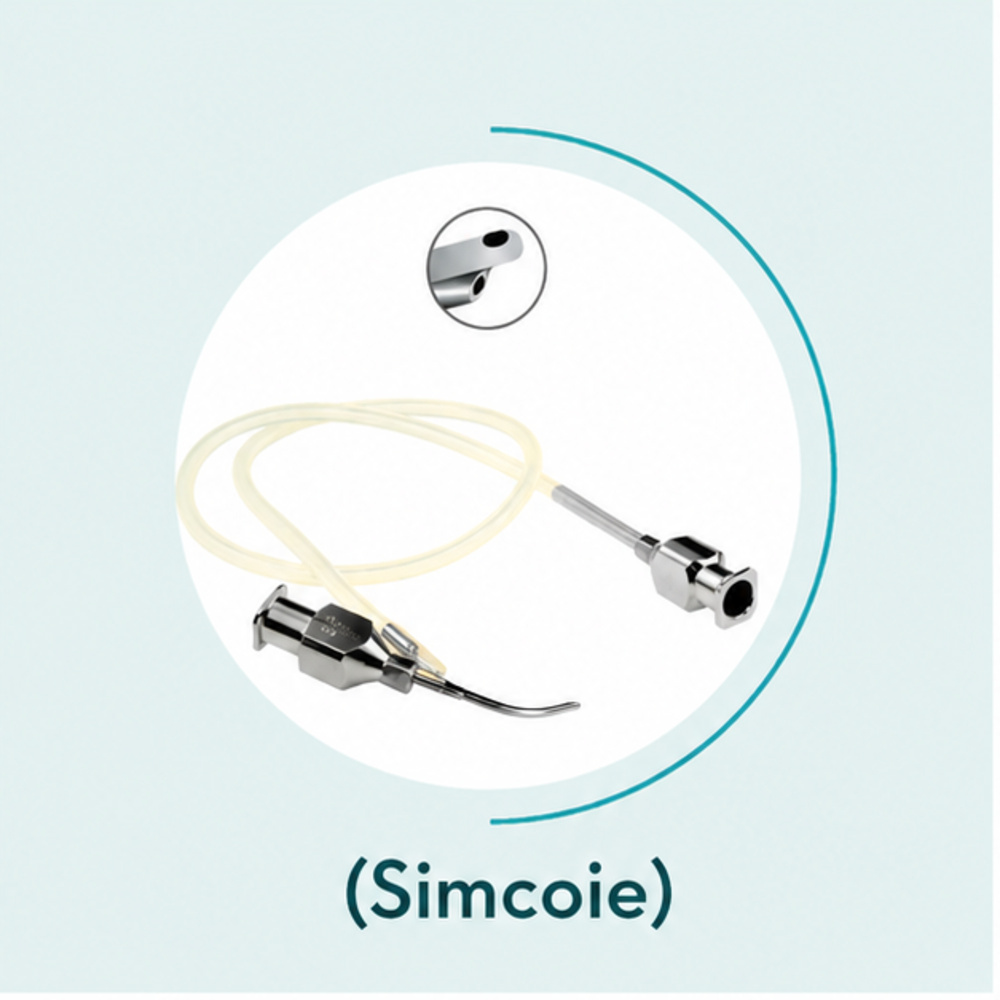 Simcoie Opthalmic Cannula - Color: Silver