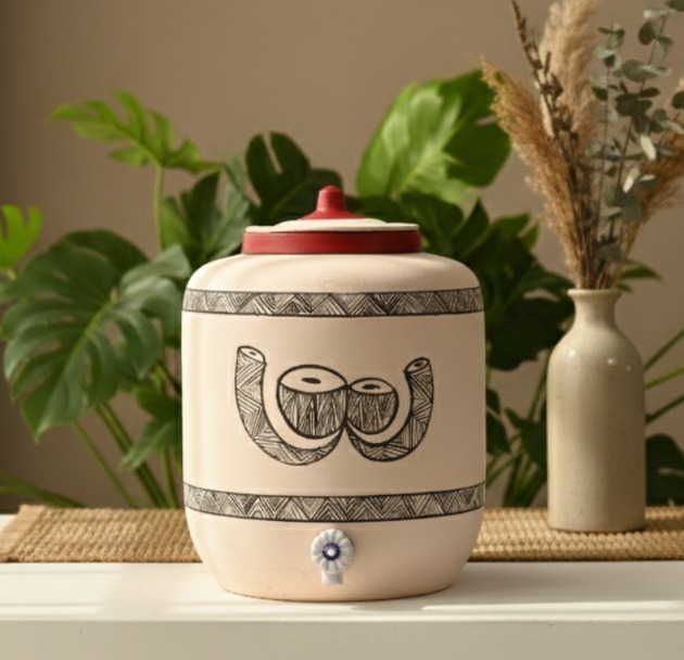 Clay Water Pot Drum 17 LTR
