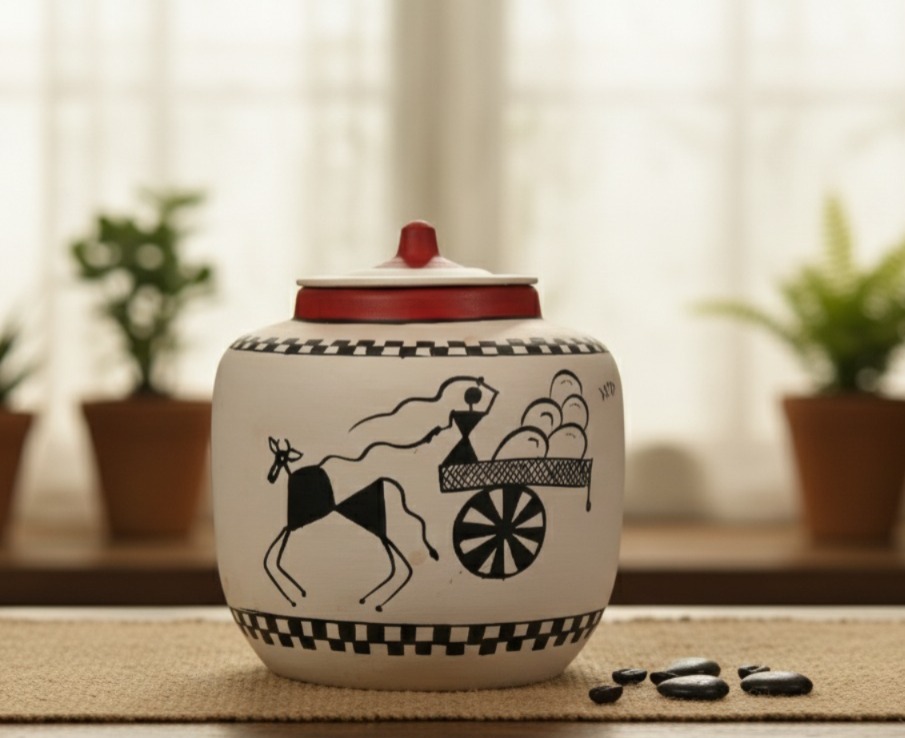 Clay Water Pot 17 LTR Cart