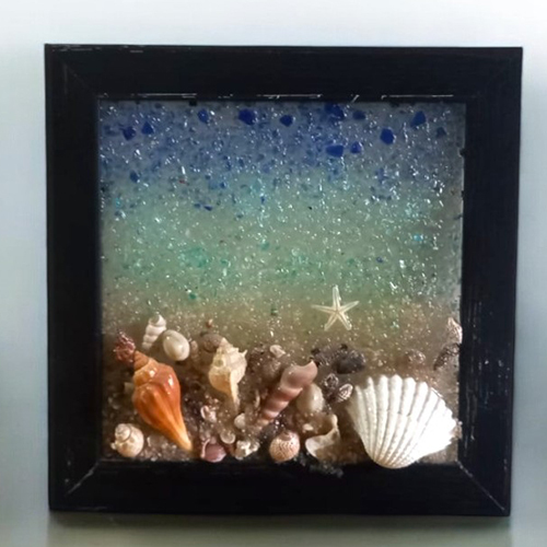 Sea Shell Wall  Frame  , Handcrafted ,Sea Shelll Art ,Wall Decor Corporate Gifting